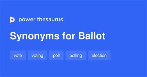 balot|ballot synonyme.